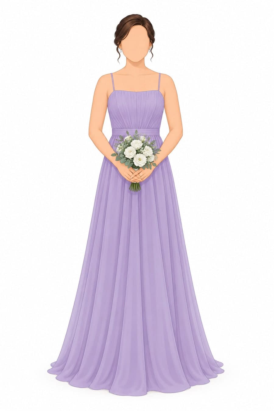 The maid of honour outfit, as drawn on the attire guide.